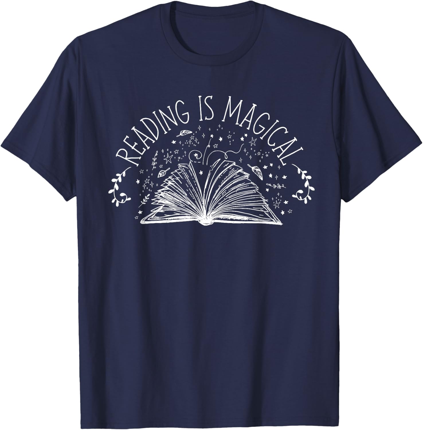 Book Reading Reading Is Magical T-Shirt - T-Shirt | Navy