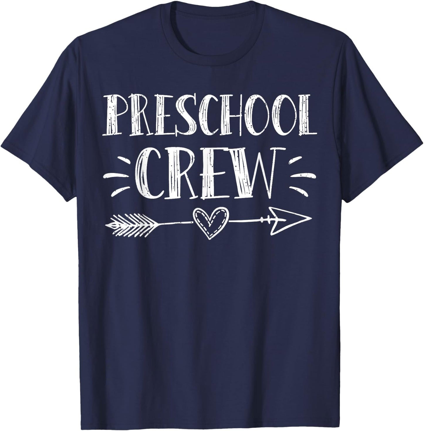 Preschool Crew 1st Day Of School Preschool Teacher Team Women Girls Kids T-Shirt - T-Shirt | Navy