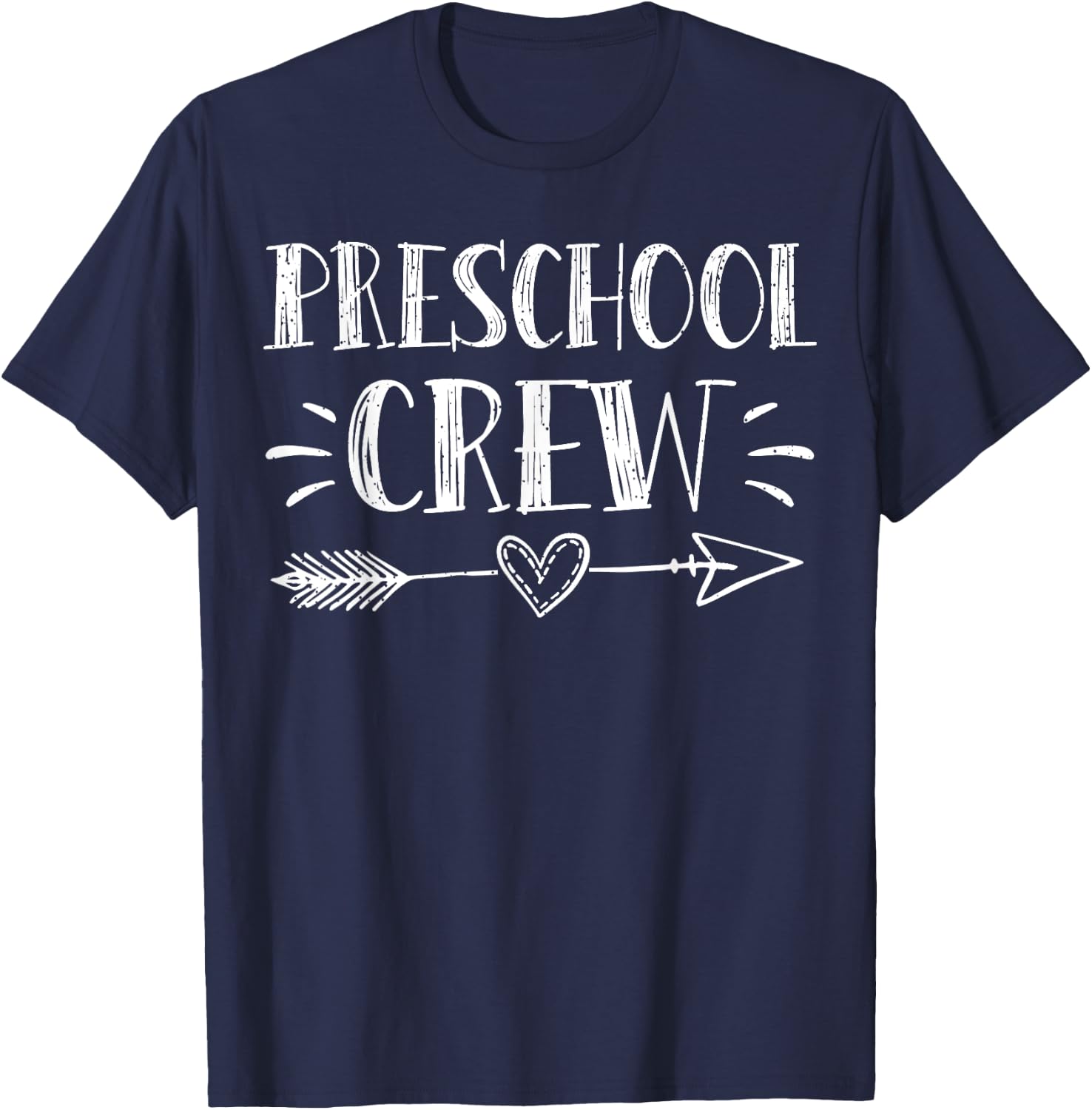 Preschool Crew 1st Day Of School Preschool Teacher Team Women Girls Kids T-Shirt - T-Shirt | Navy