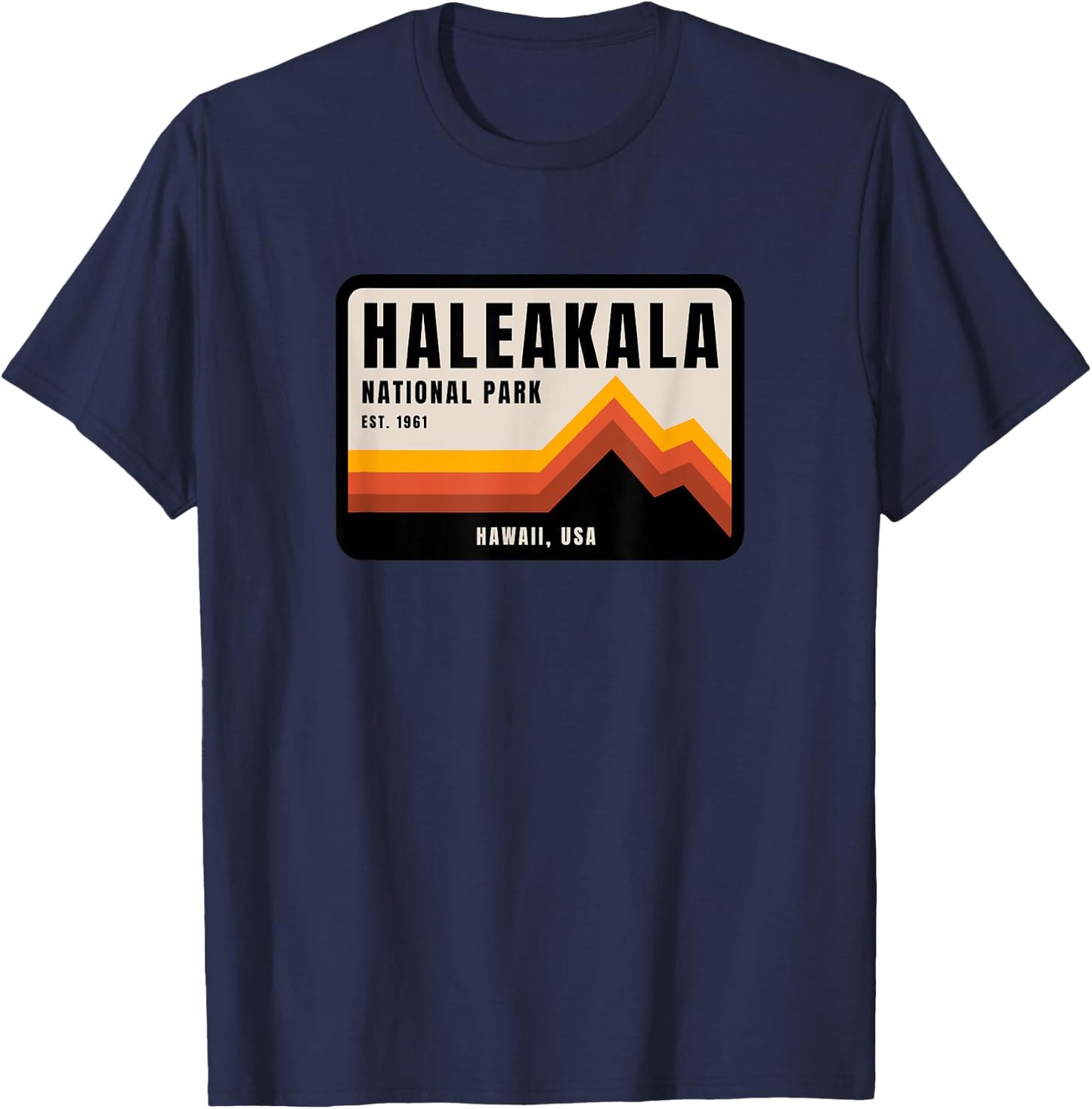 Family Vacation Gift - Retro Haleakala National Park T-Shirt - T-Shirt | Navy