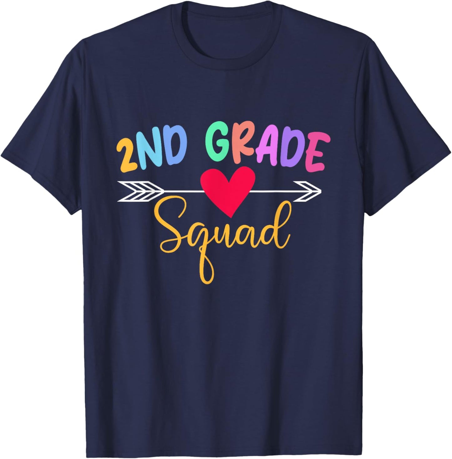 2nd Grade Squad - Teacher Student School T-Shirt - T-Shirt | Navy