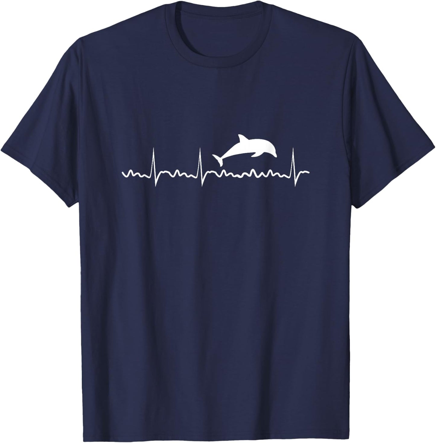 Dolphin Heartbeat Dolphin Trainer Animal T-Shirt - T-Shirt | Navy