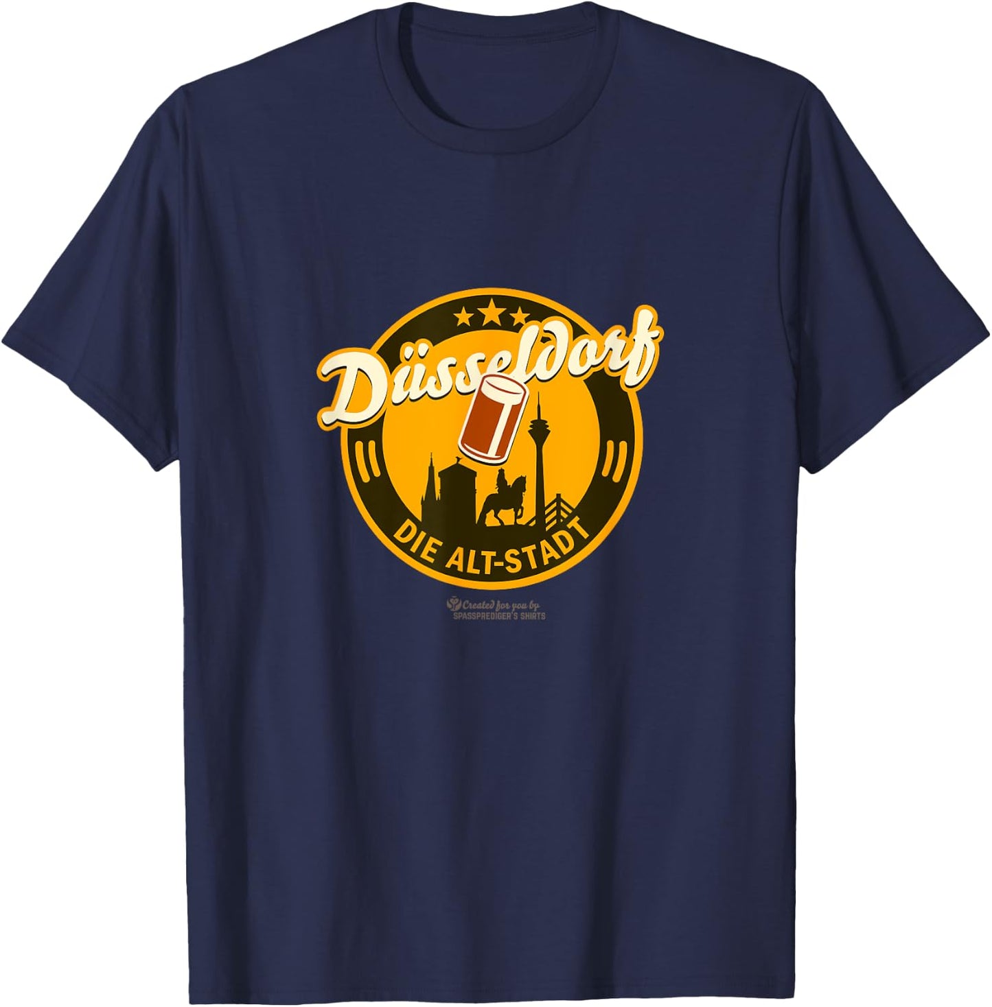 Düsseldorf Die Alt-Stadt & Landmarks Düsseldorf T-Shirt - T-Shirt | Navy