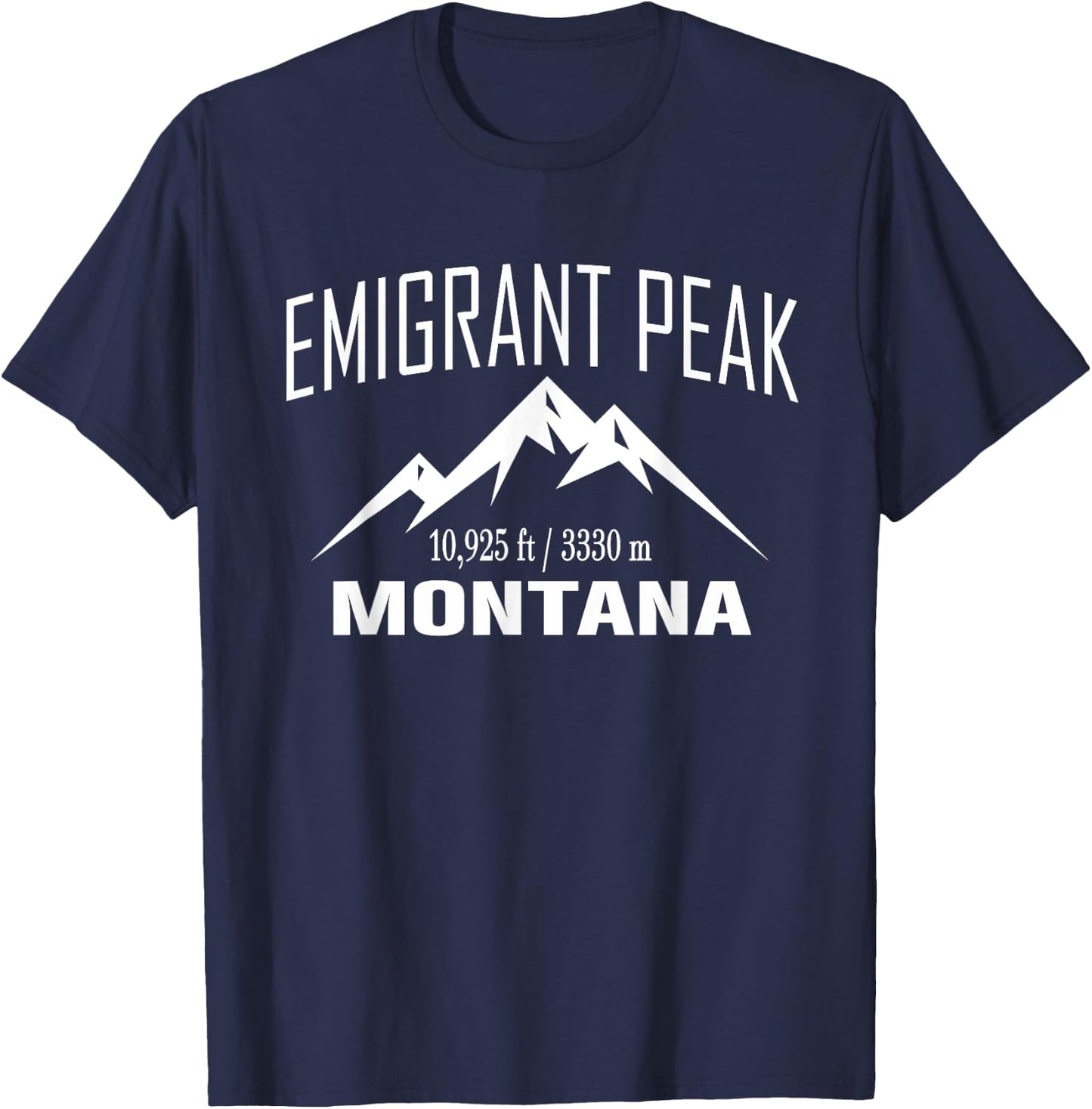 EMIGRANT PEAK MONTANA Climbing Summit Club Outdoor Gift T-Shirt - T-Shirt | Navy