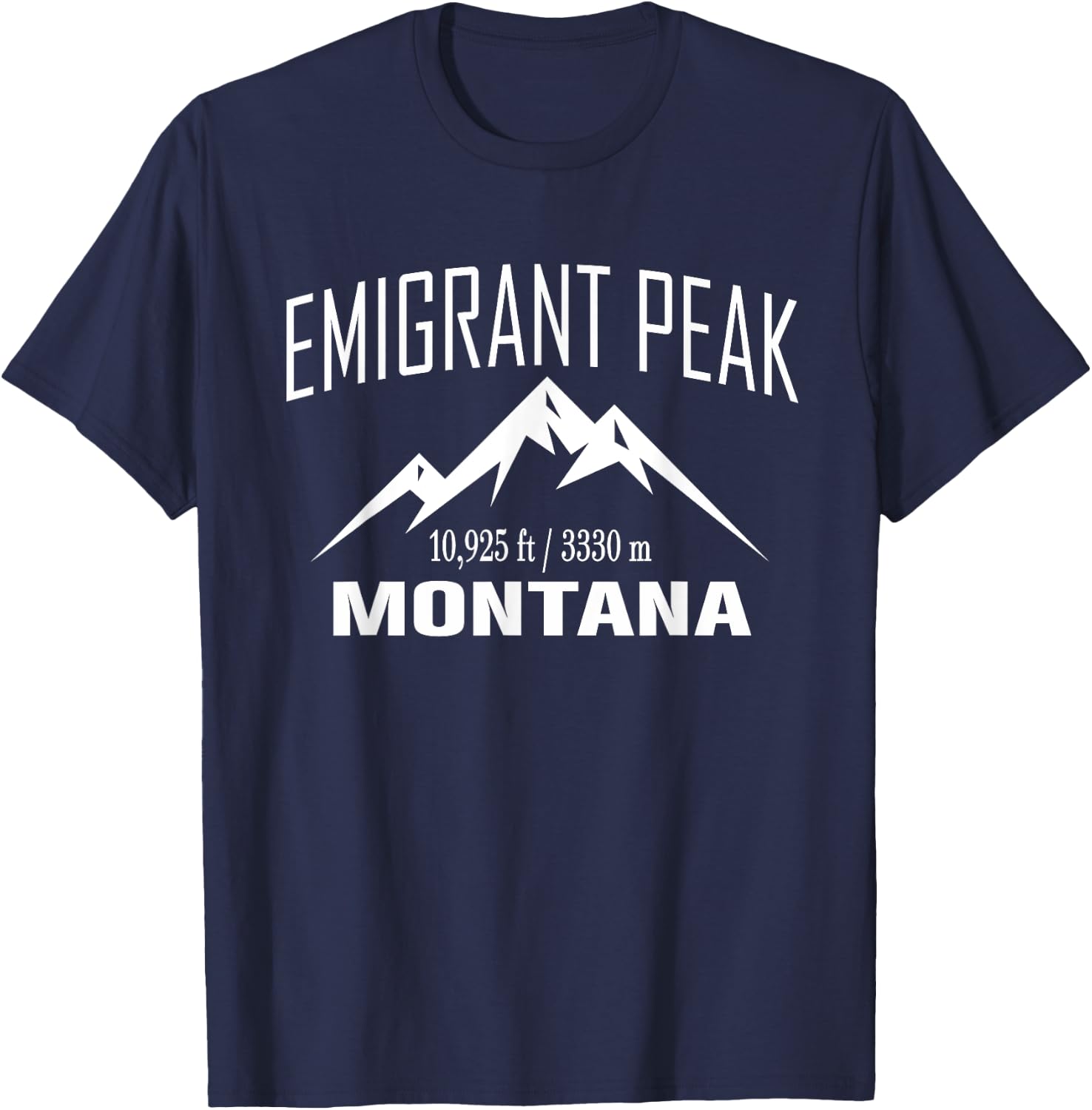 EMIGRANT PEAK MONTANA Climbing Summit Club Outdoor Gift T-Shirt - T-Shirt | Navy