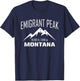 EMIGRANT PEAK MONTANA Climbing Summit Club Outdoor Gift T-Shirt - T-Shirt | Navy