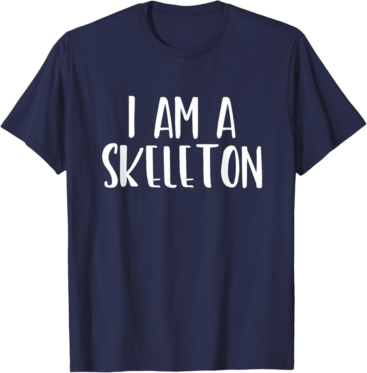 I Am A Skeleton Halloween I'm Simple Costume Lazy T-Shirt - T-Shirt | Navy