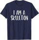 I Am A Skeleton Halloween I'm Simple Costume Lazy T-Shirt - T-Shirt | Navy