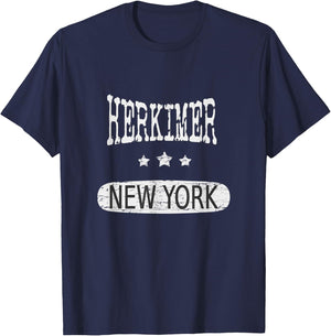 Vintage Herkimer New York T-Shirt - T-Shirt | Navy