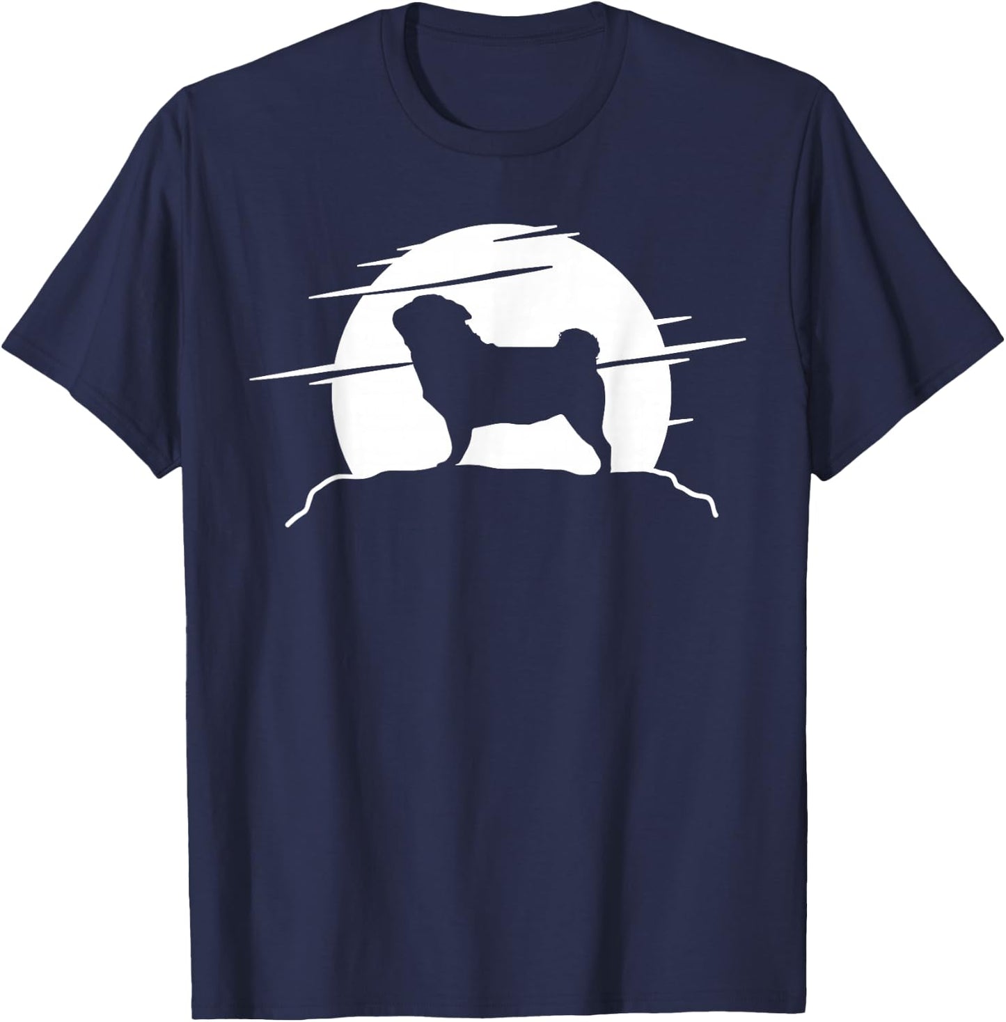 Pug Puggie-Dog T-Shirt - T-Shirt | Navy