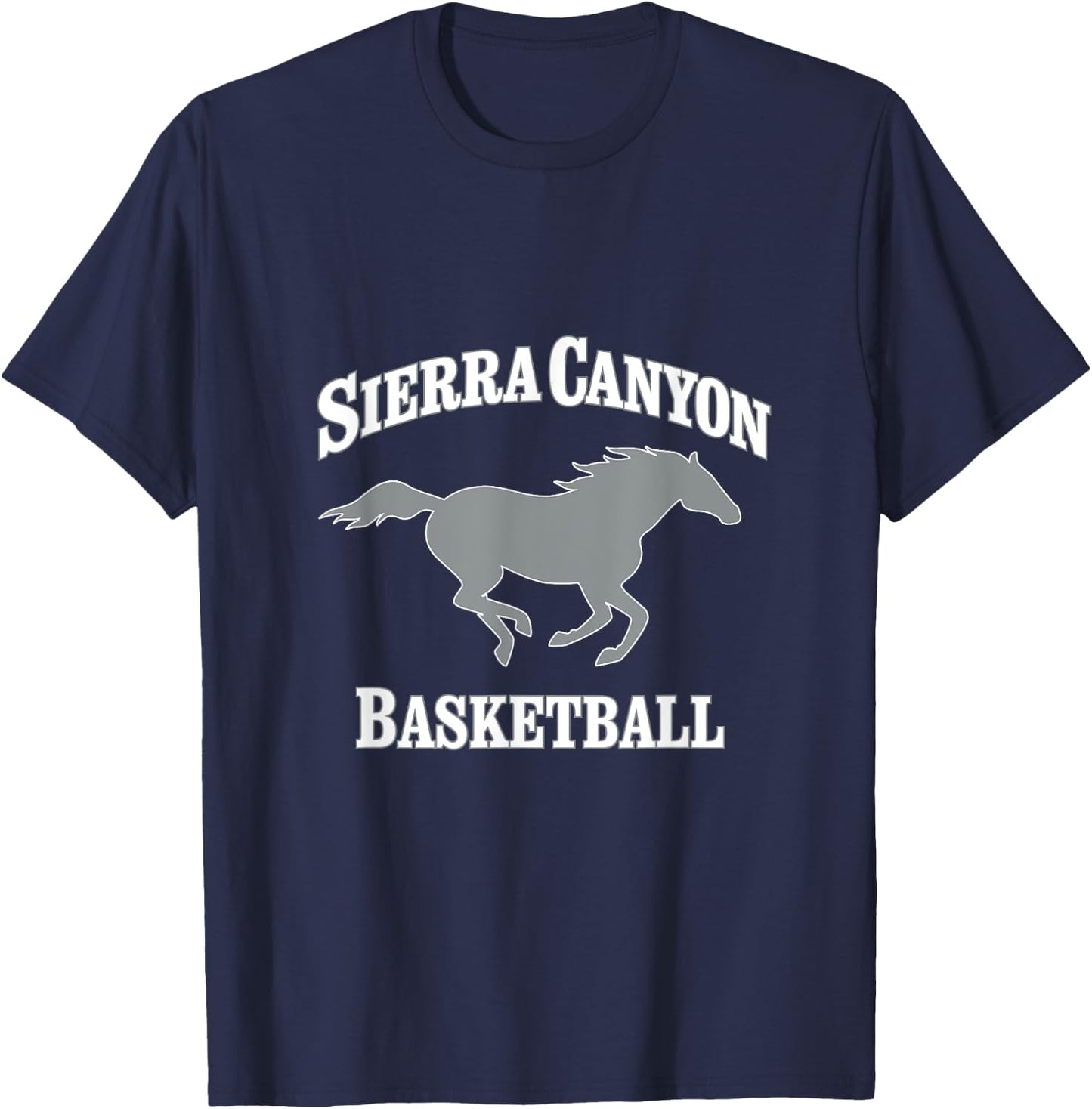 Sierra Canyon Basketball with Horse T-Shirt - T-Shirt | Navy
