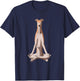 Funny Yoga Dog Greyhound Women Kids T-Shirt - T-Shirt | Navy