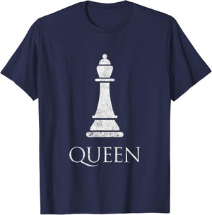 Queen Chess Piece Game Matching Simple Halloween Costume T-Shirt - T-Shirt | Navy