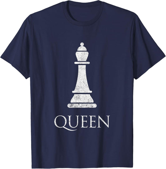 Queen Chess Piece Game Matching Simple Halloween Costume T-Shirt - T-Shirt | Navy