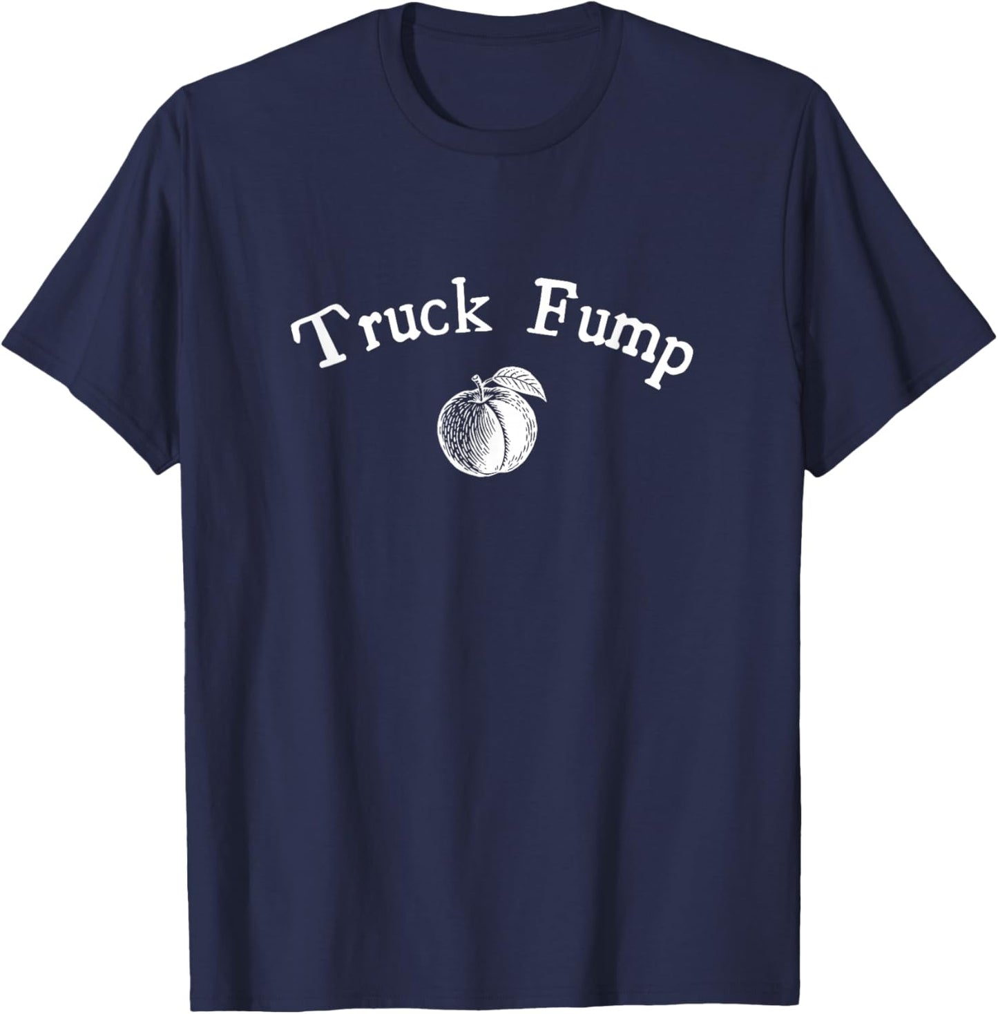 Truck Fump Peach Minimal Art Vintage Inspired T-Shirt - T-Shirt | Navy