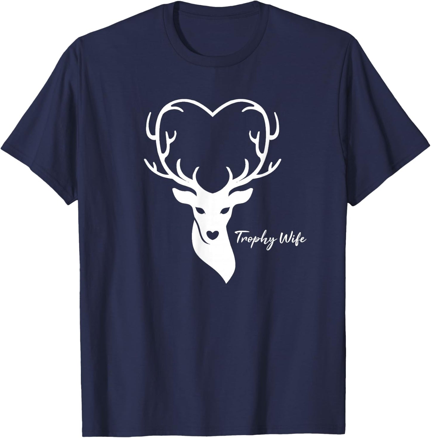 Trophy Wife Hunter's Wife Hunting T-Shirt - T-Shirt | Navy