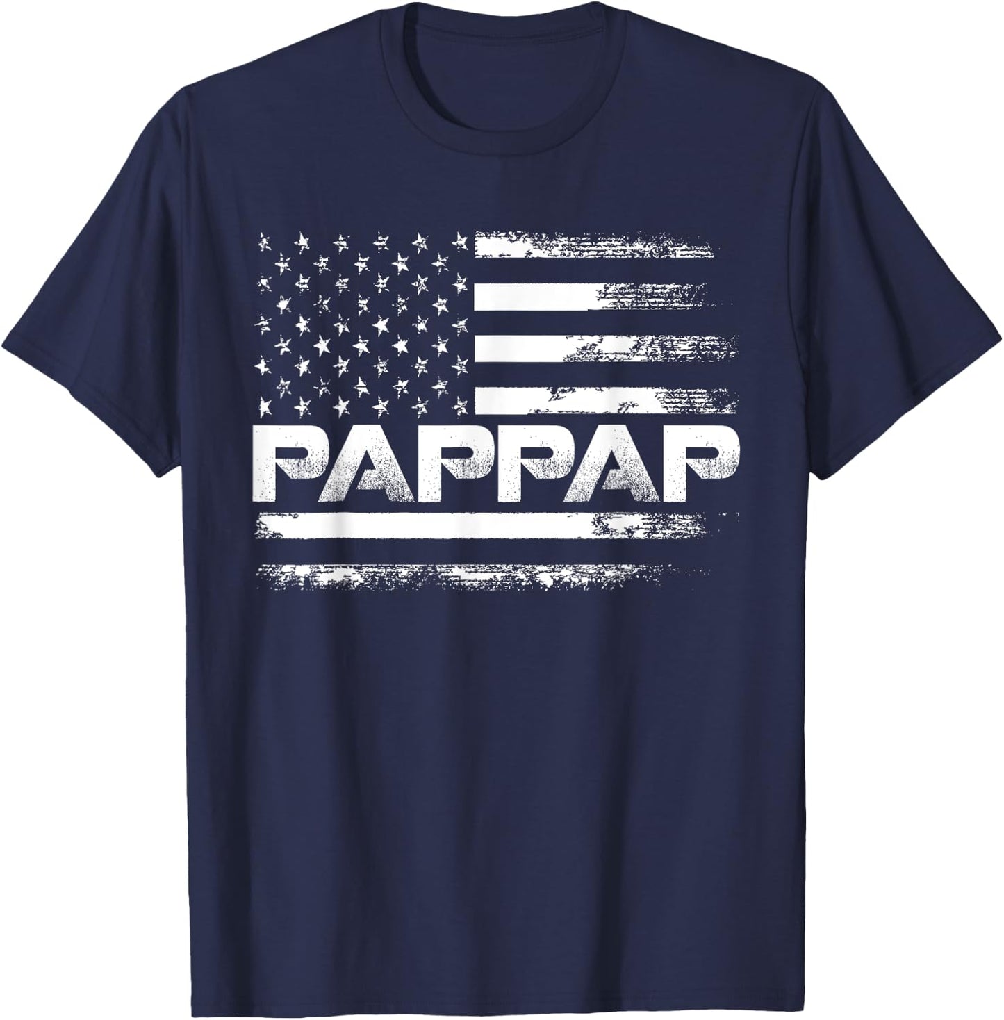 Pappap Gift America Flag Father's day T-Shirt - T-Shirt | Navy