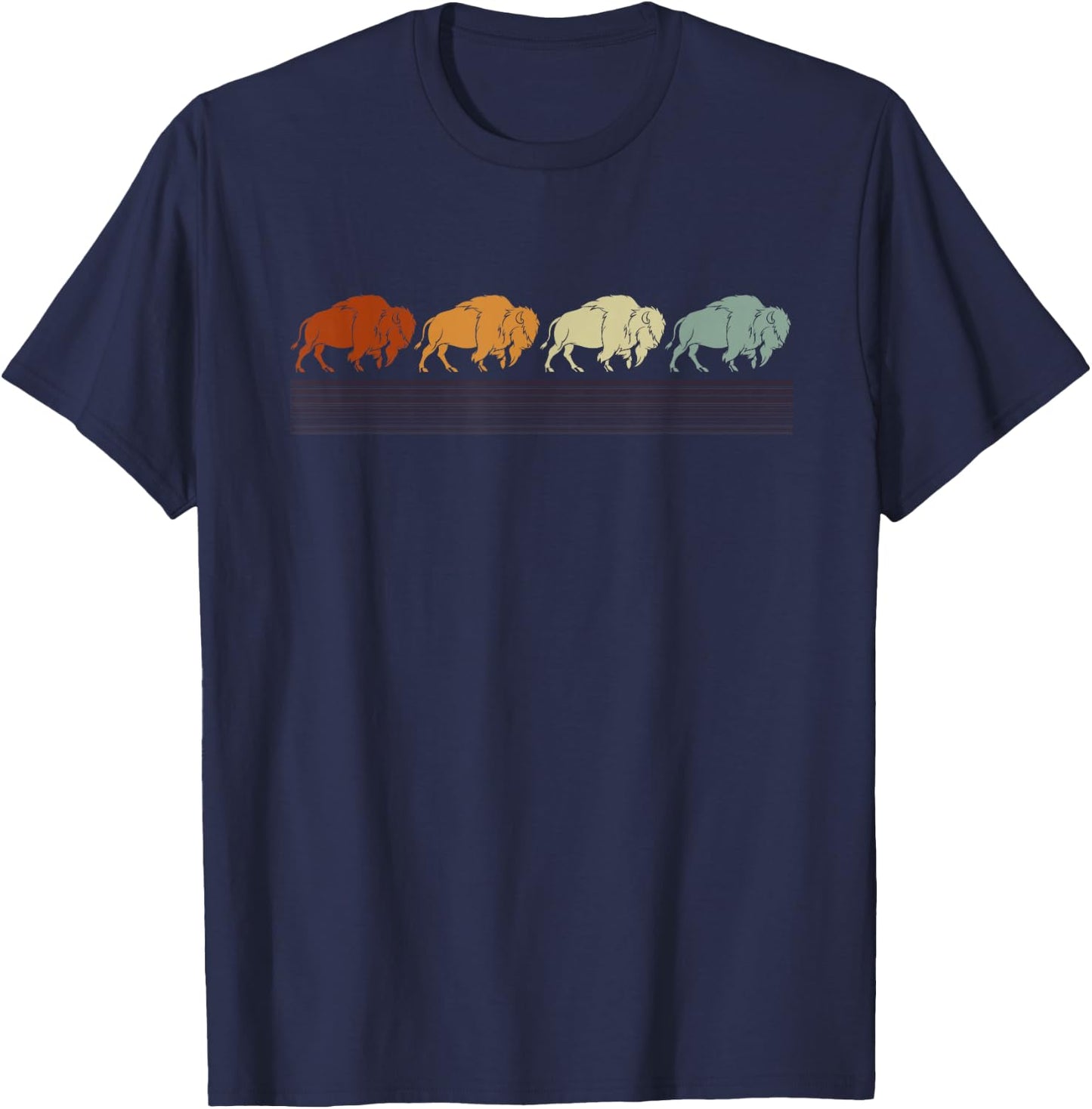 Retro Buffalo T-Shirt - T-Shirt | Navy