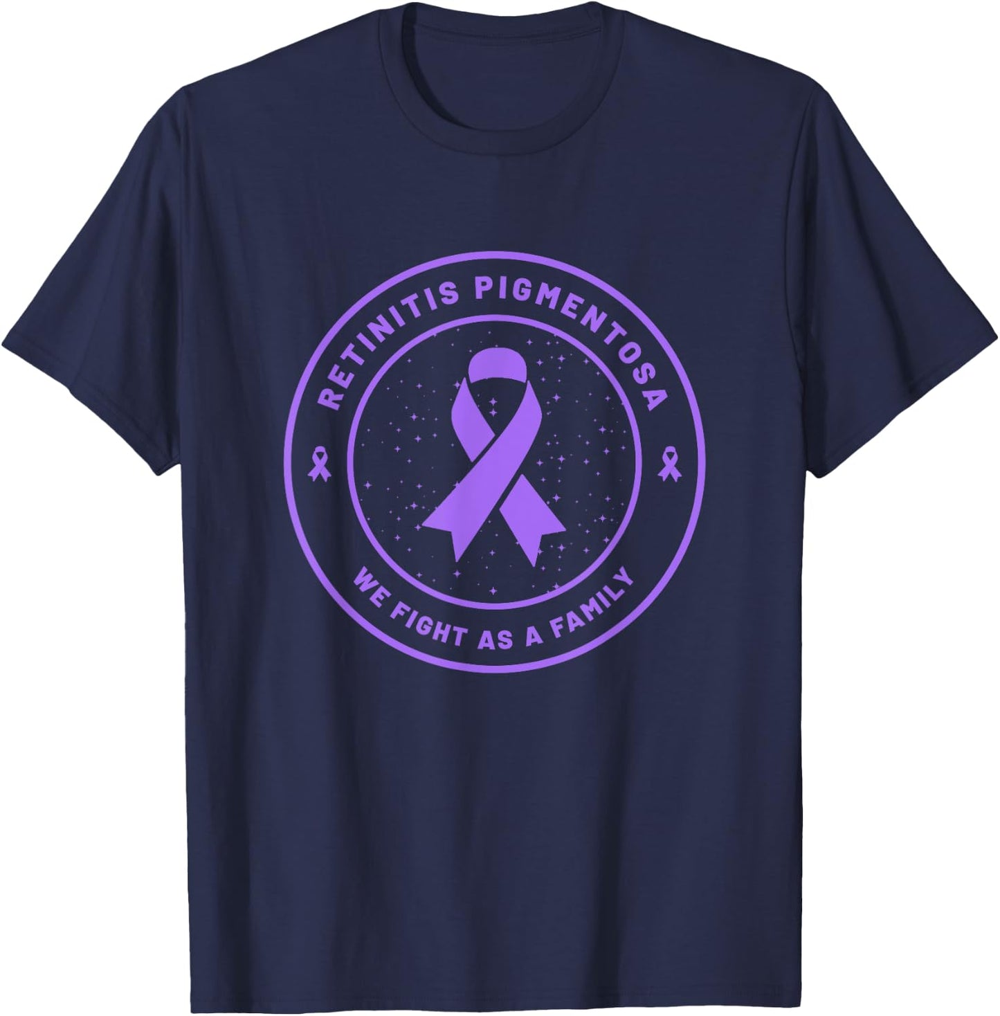 Retinitis Pigmentosa Ribbon Awareness Family Support Gift T-Shirt - T-Shirt | Navy
