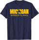 Michigan Wrestling Freestyle Wrestler MI The Wolverine State T-Shirt - T-Shirt | Navy