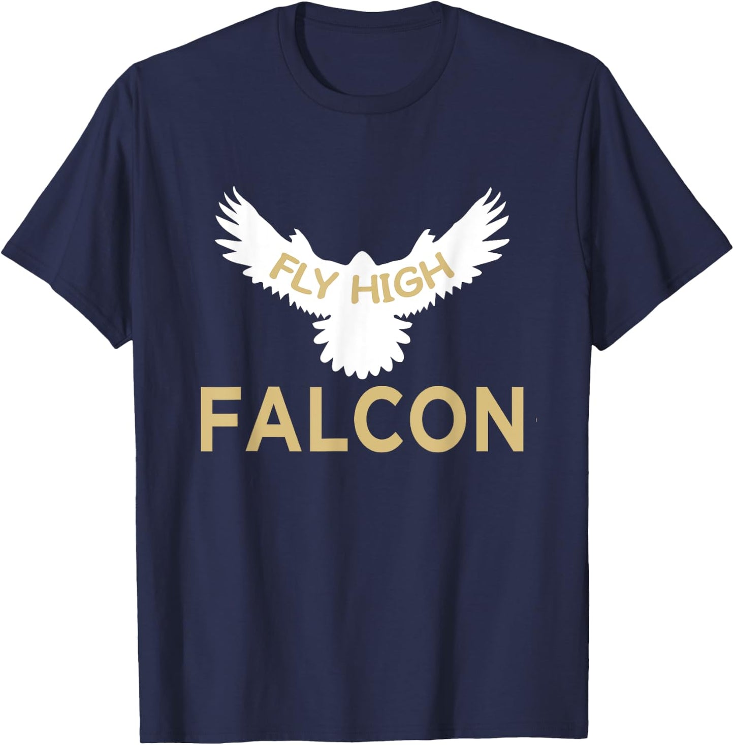 Fly High Falcon - Whisperer Falconer Bird of Prey Falconry T-Shirt - T-Shirt | Navy