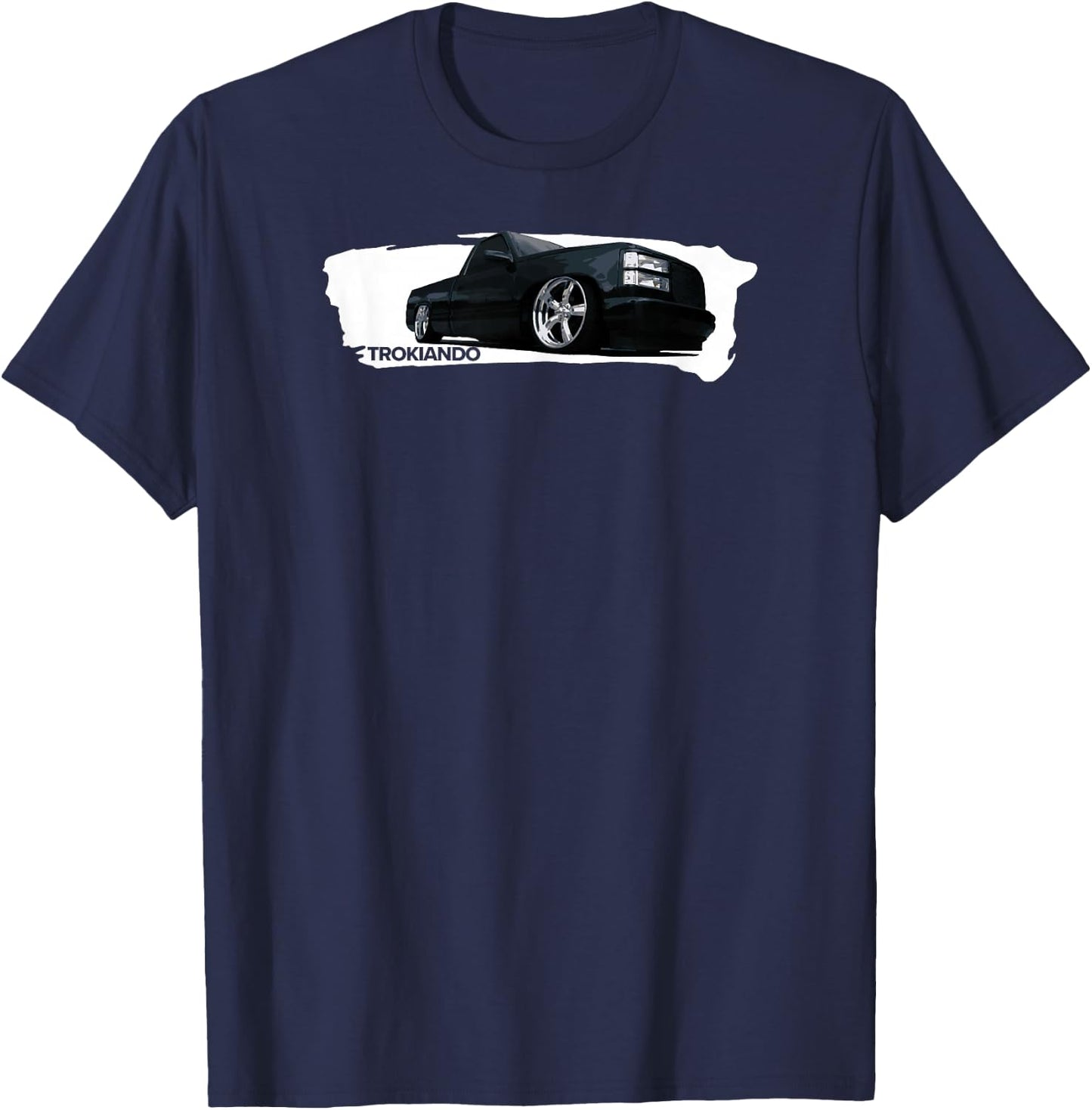 OBS Mamalona Trokiando on big wheels lowered paint effect T-Shirt - T-Shirt | Navy