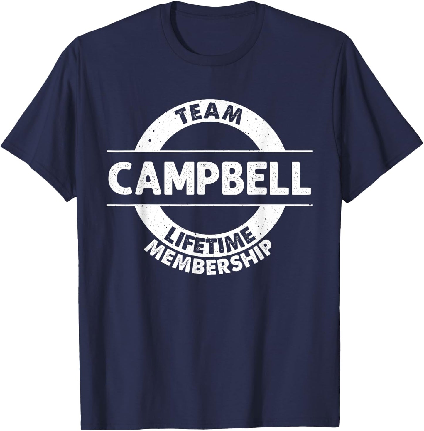 CAMPBELL Gift Funny Surname Family Tree Birthday Reunion T-Shirt - T-Shirt | Navy