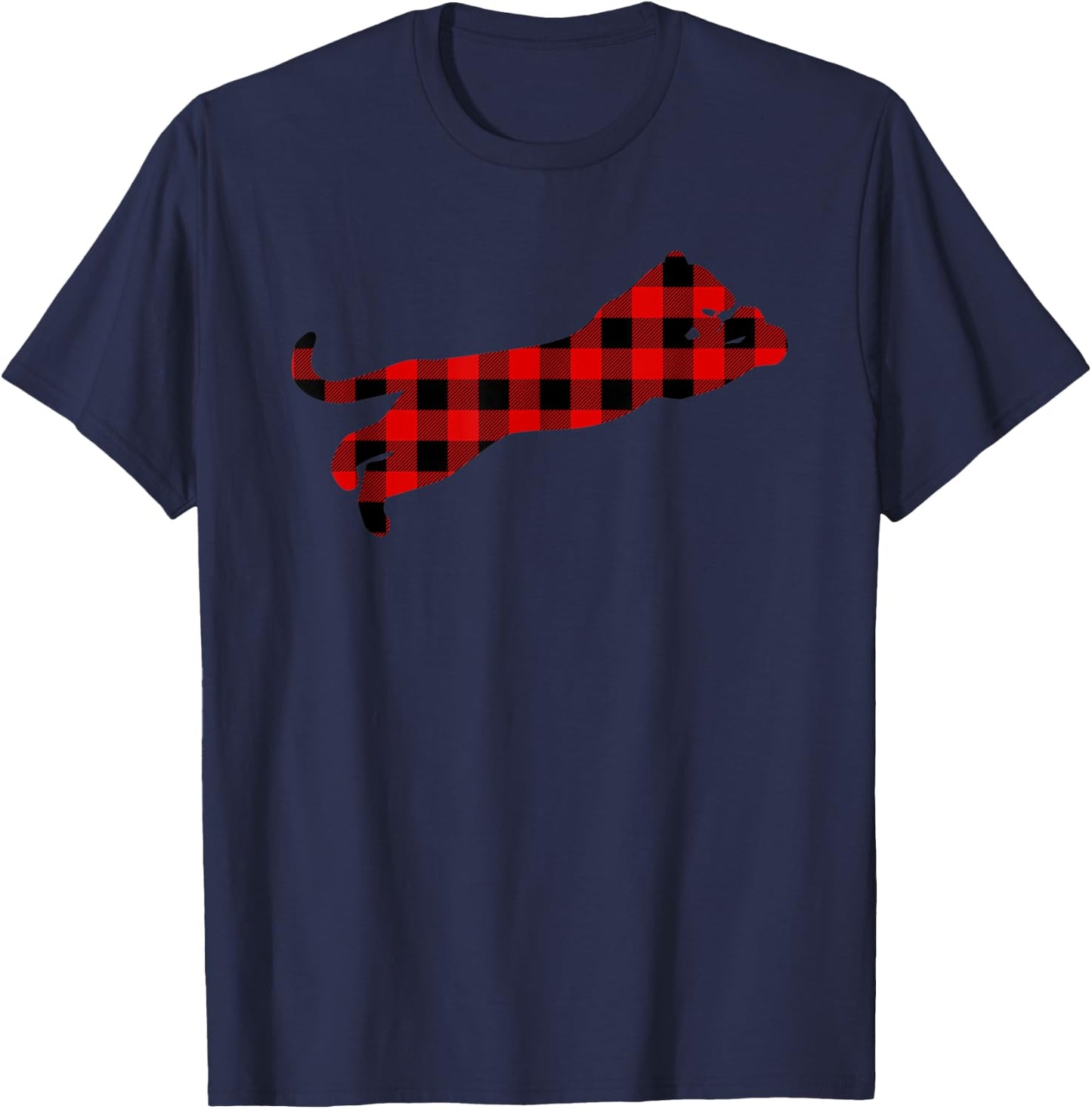 Cougar Red Buffalo Plaid Puma Animal Matching Family PJ Gift T-Shirt - T-Shirt | Navy