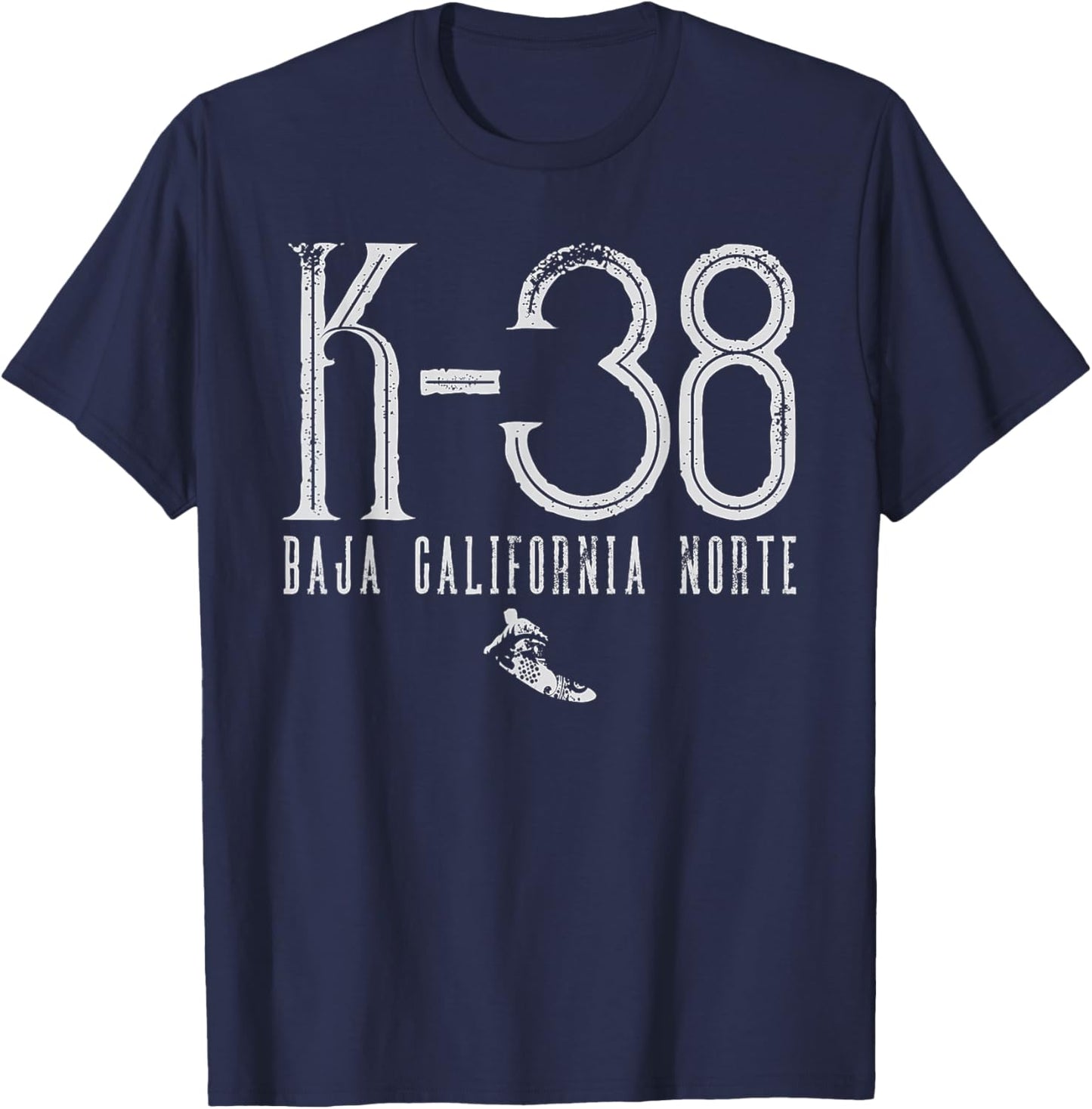 K-38 Surf Beach Baja California Norte Surfing Mexico Surfer Men Women Girls Kids T-Shirt - T-Shirt | Navy