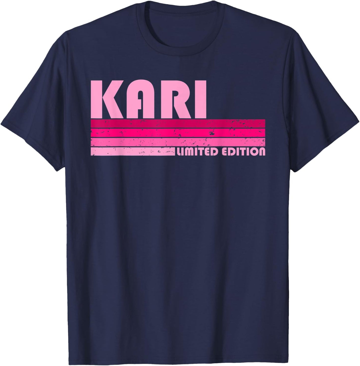 KARI Name Personalized Retro Vintage 80s 90s Birthday T-Shirt - T-Shirt | Navy