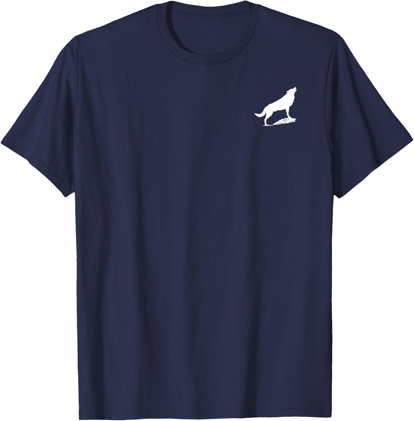 Wolf pocket-style Emblem. T-Shirt - T-Shirt | Navy