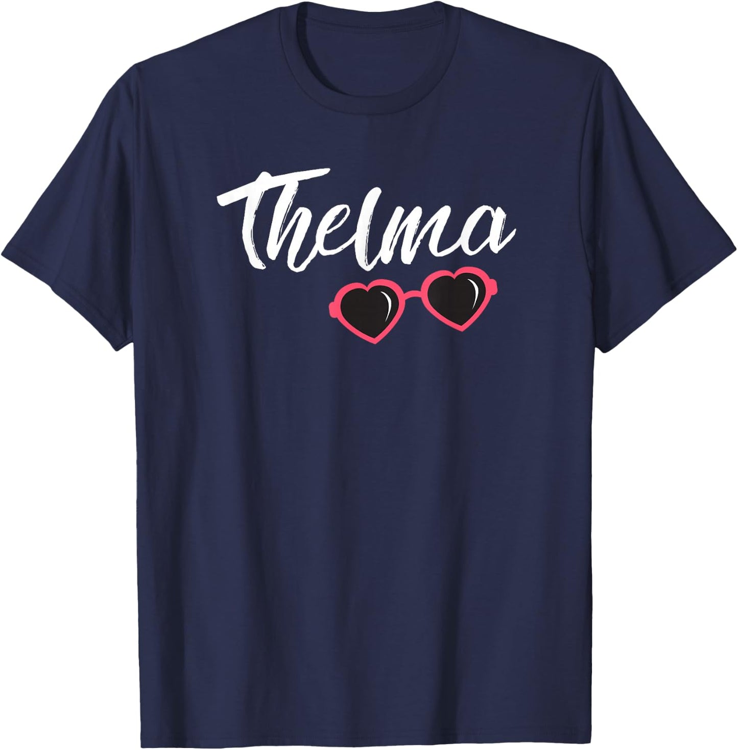 Thelma Pink Glasses Cute Matching Best Friends T-Shirt - T-Shirt | Navy