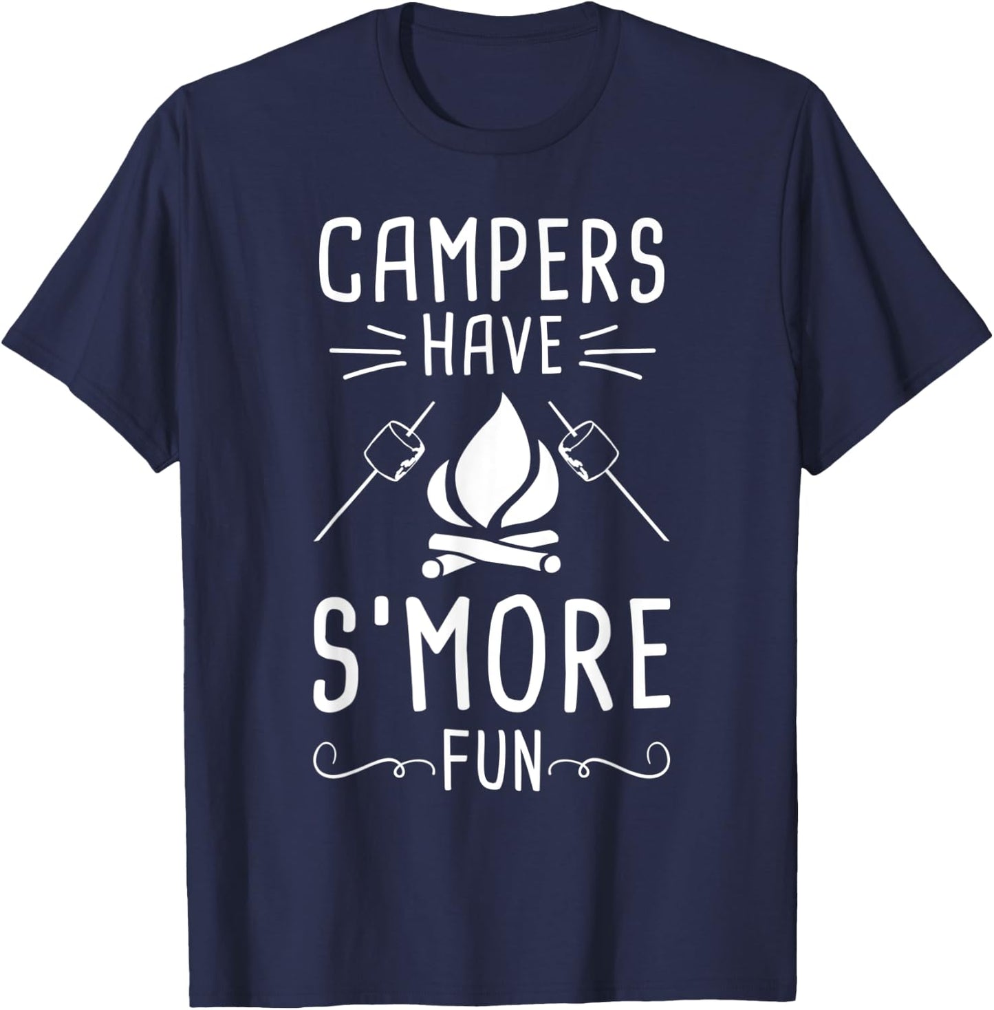 Campers Have S'More Fun Funny Camper Camping T-Shirt - T-Shirt | Navy