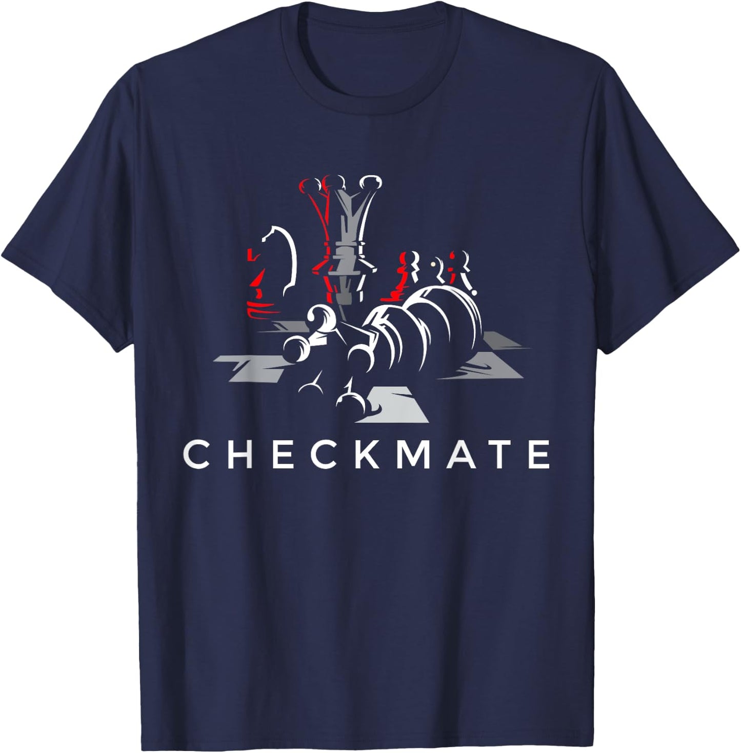 Cool Chess Checkmate Novelty Graphic & Cool Designs T-Shirt - T-Shirt | Navy