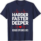 Harder Faster Deeper Because CPR Saves Lives Funny Nurse Ess T-Shirt - T-Shirt | Navy