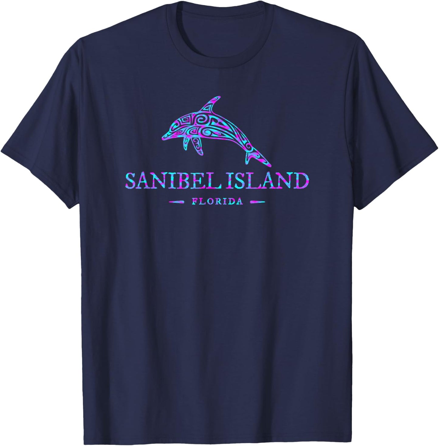 Sanibel Island Florida Dolphin Boys Girls Toddler T-Shirt - T-Shirt | Navy
