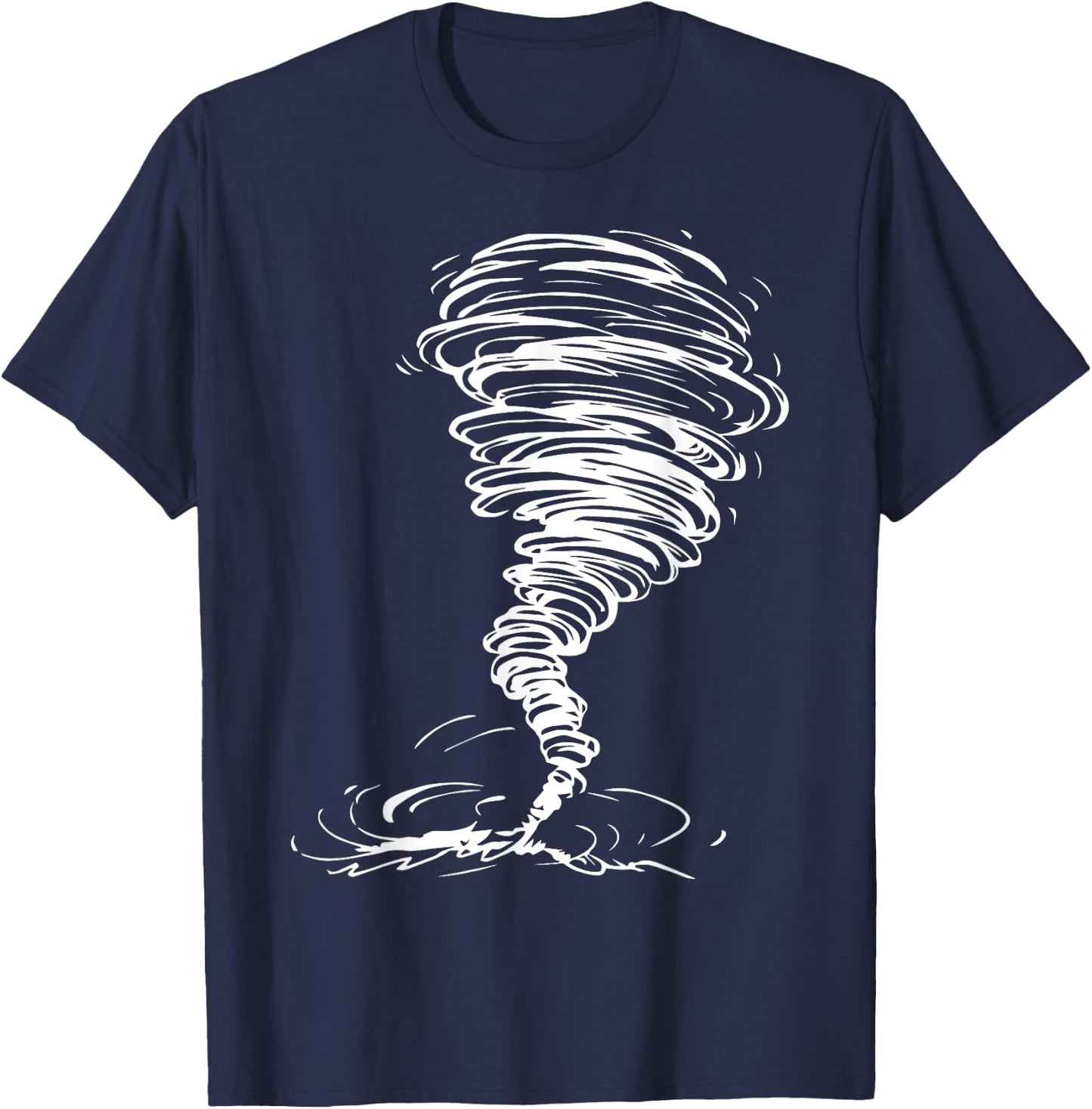 While Storm Tornado Twister Hurricane Weather Scary Costume T-Shirt - T-Shirt | Navy