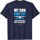 My Son Can Fly Superpower | Mom Dad Swim Team Parent T-Shirt - T-Shirt | Navy