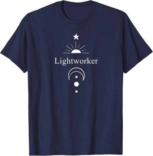 Lightworker reiki energy healing new age meditate yoga T-Shirt - T-Shirt | Navy