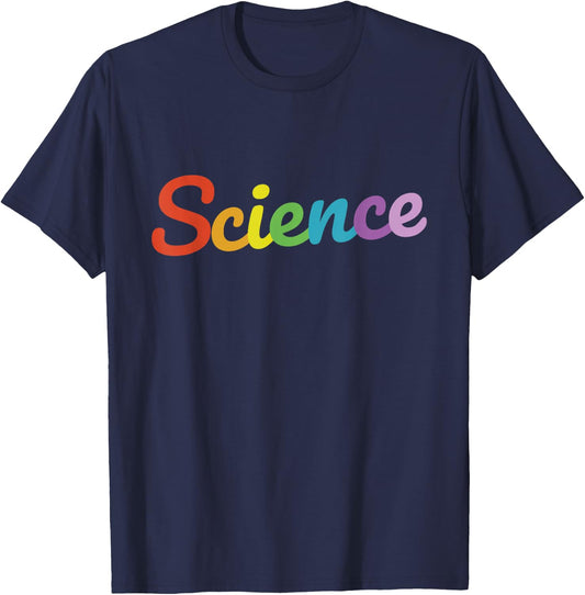 Rainbow Scientist I Love Science Graphic Gay Pride LGTBQ T-Shirt - T-Shirt | Navy