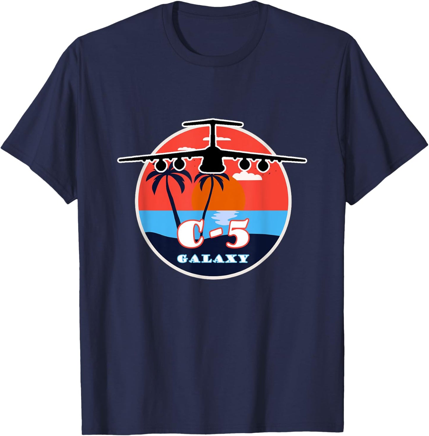 C-5 Galaxy Vintage Sunset T-Shirt - T-Shirt | Navy