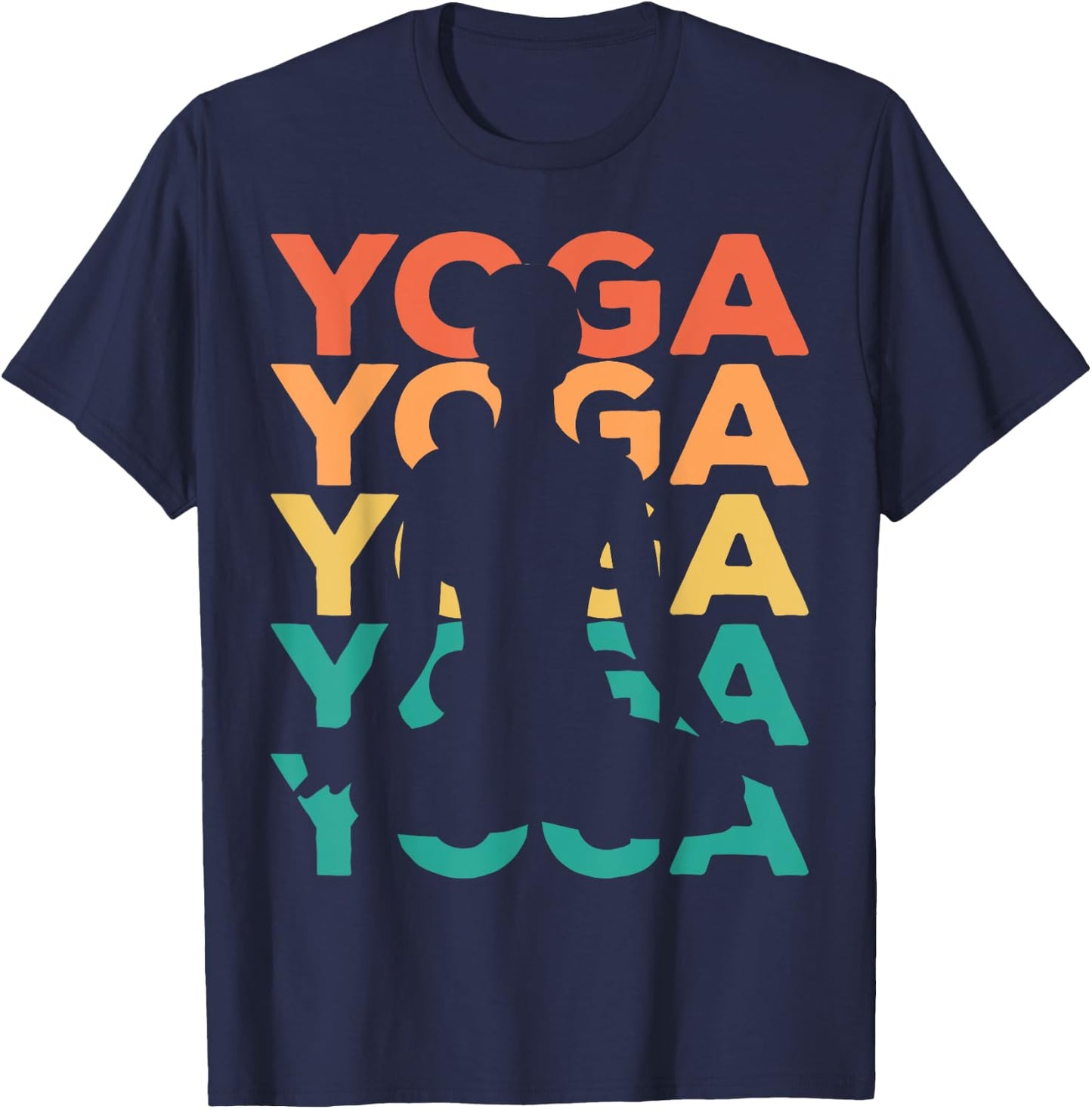 Retro Vintage Yoga Gift Yogis T-Shirt - T-Shirt | Navy