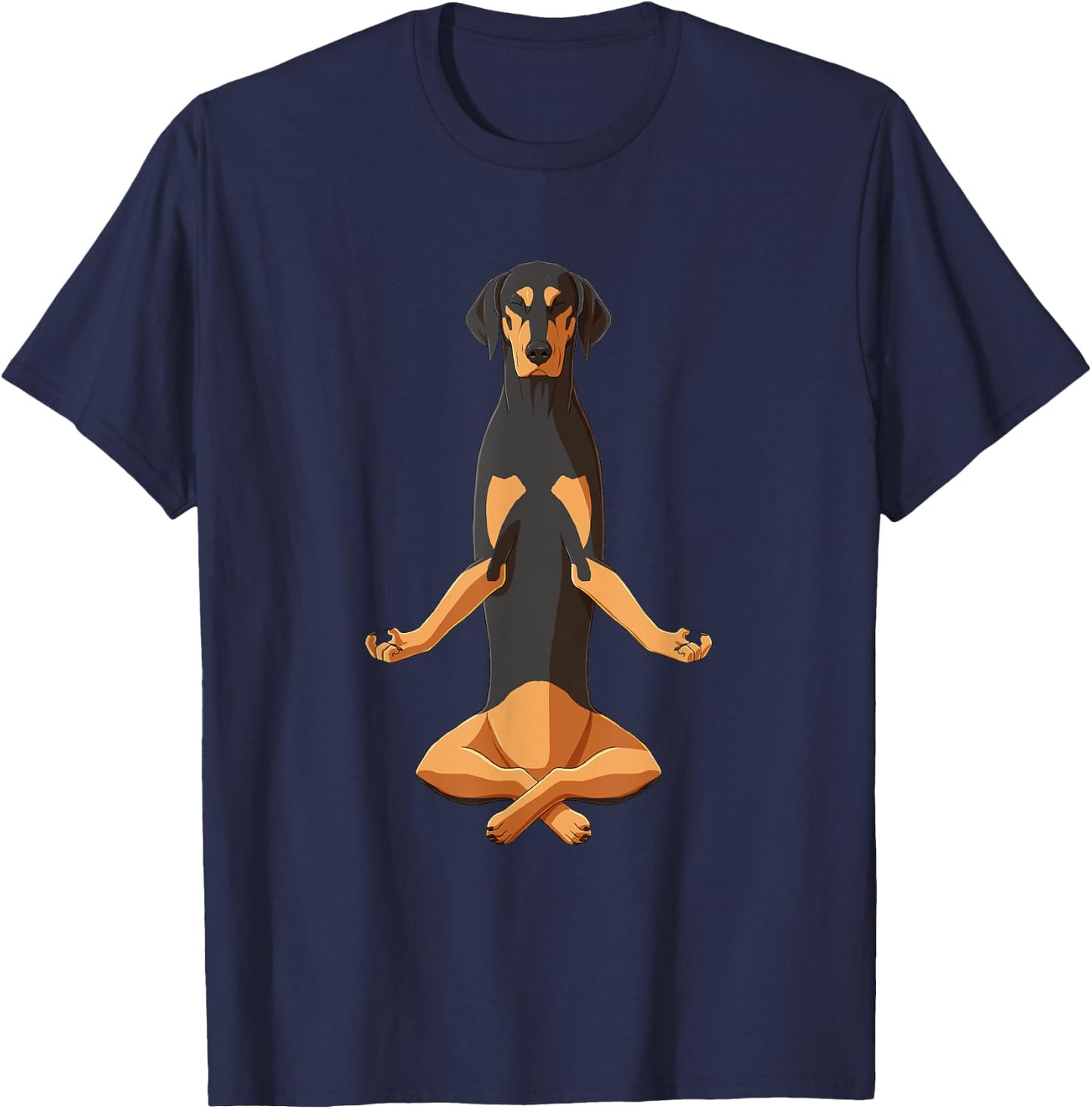 Funny Yoga Dog Transylvanian Hound T-Shirt - T-Shirt | Navy