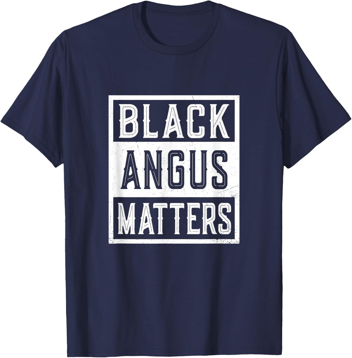 Black angus matters - Black angus rancher T-Shirt - T-Shirt | Navy
