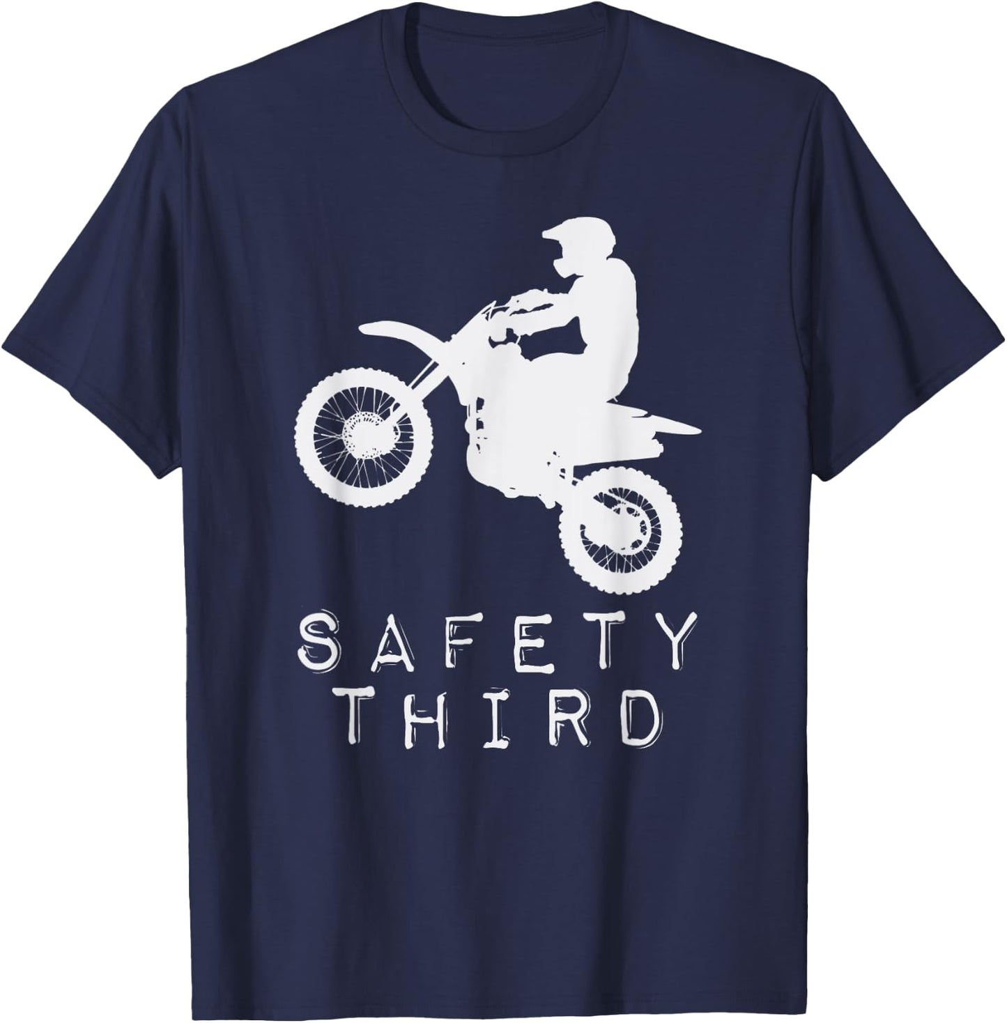 Safety Third T Shirt 3rd Motorcycle Motorbike T-Shirt - T-Shirt | Navy