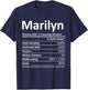 MARILYN Nutrition Personalized Name Funny Christmas Gift T-Shirt - T-Shirt | Navy