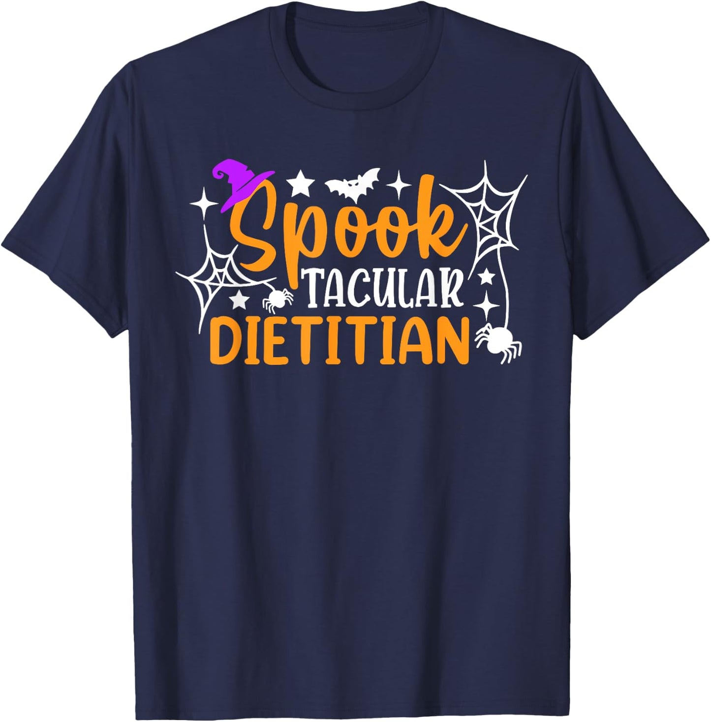 Spooktacular Dietitian Shirt Funny Halloween Costume T-Shirt - T-Shirt | Navy