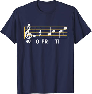 Go Practice Funny Music Theory Class Jokes Composer Score T-Shirt - T-Shirt | Navy