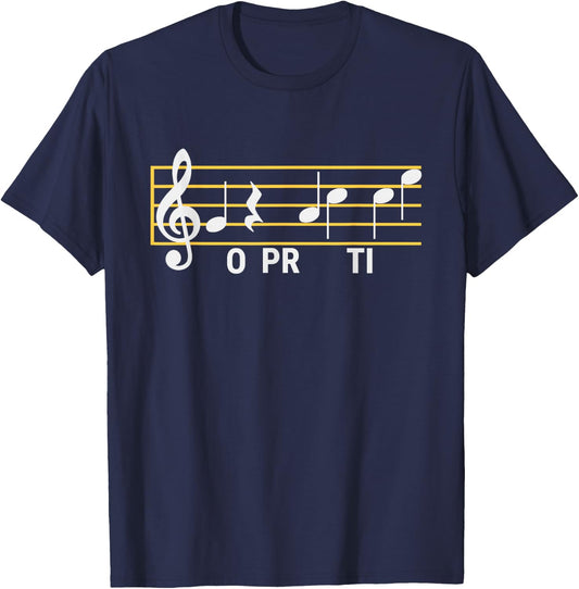 Go Practice Funny Music Theory Class Jokes Composer Score T-Shirt - T-Shirt | Navy