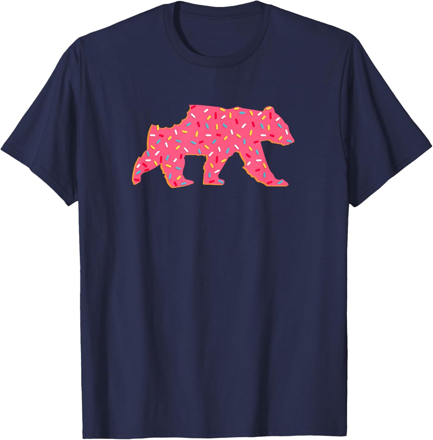 Animal Cracker Frosted Gay Bear with Sprinkles and a Bite T-Shirt - T-Shirt | Navy